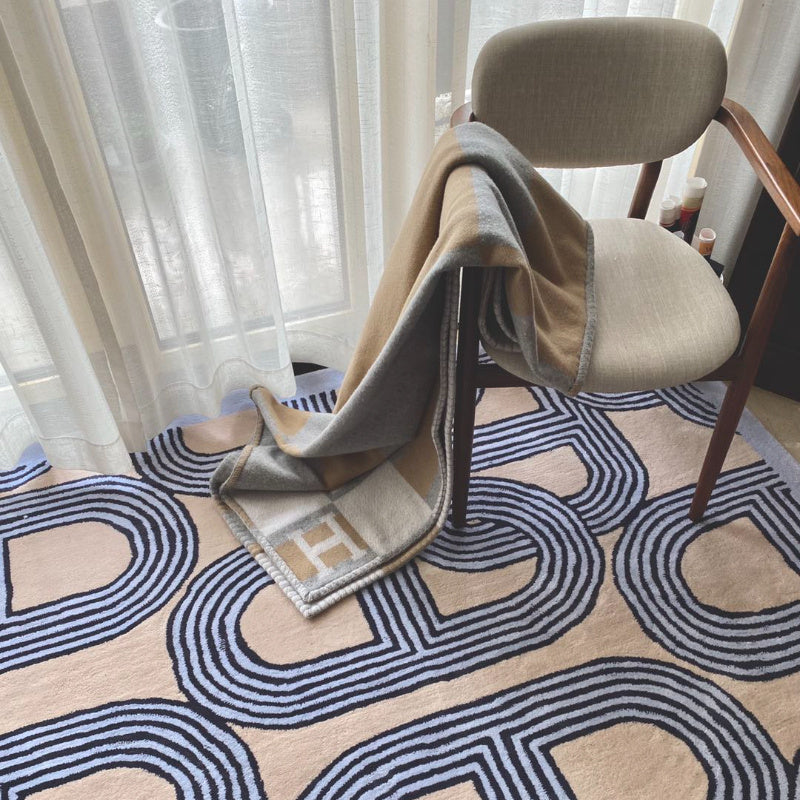 Bedside Living Room Fashion Minimalist Print Plush Carpet