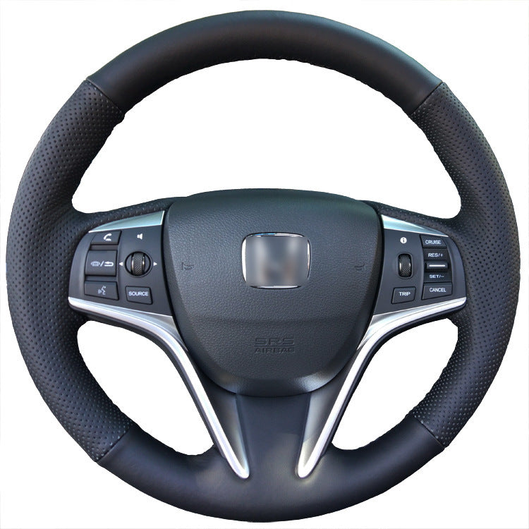 Hand Stitched Leather Steering Wheel Cover