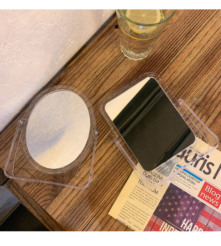 Transparent Reversible Simple Fashion Makeup Mirror