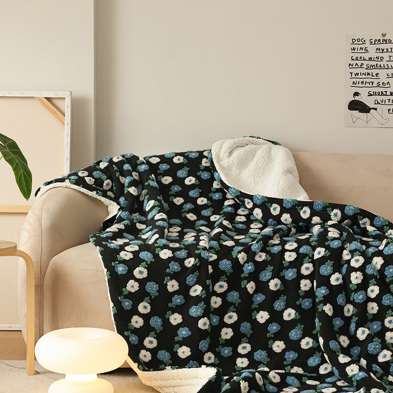 Thickened Double-layer Three-dimensional Wool Blanket Nap Blanket