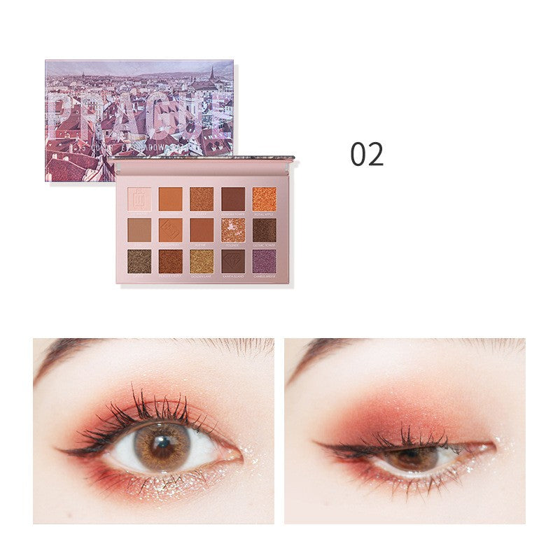 Palette de fards à paupières de voyage, couleur terre, usage quotidien