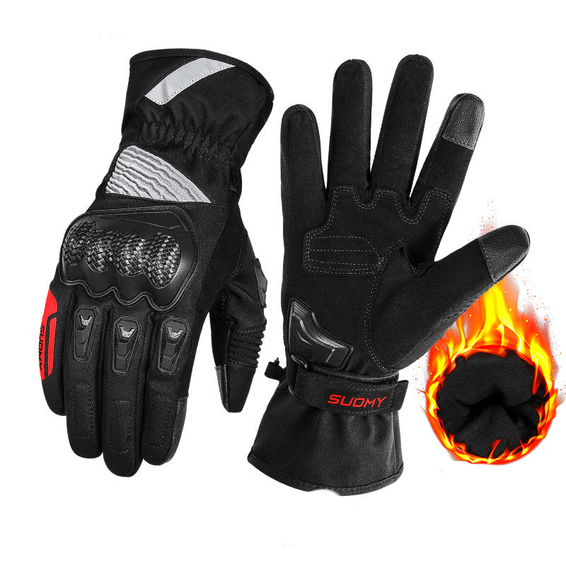 Warm And Thickened Locomotive Anti-fall Long Full-finger Riding Equipment