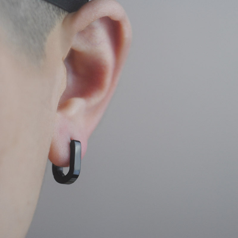 Hip Hop Street Ear Studs Men Hiphop Geometric Earrings