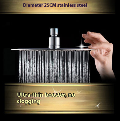 Bathroom Top Spray Stainless Steel Shower Large Top Supercharged Detachable Shower Head Suit Silicone Water Outlet