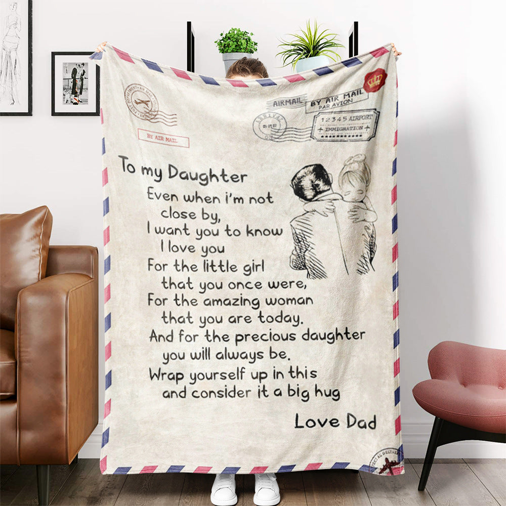 Envelope Blanket Sofa Blanket Airable Cover Message Letter Wholesale Flannel Thick Envelope Blanket