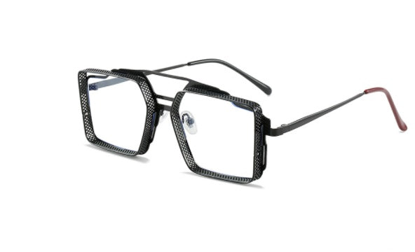 Lunettes de soleil Steampunk Vintage en métal ajouré pour hommes