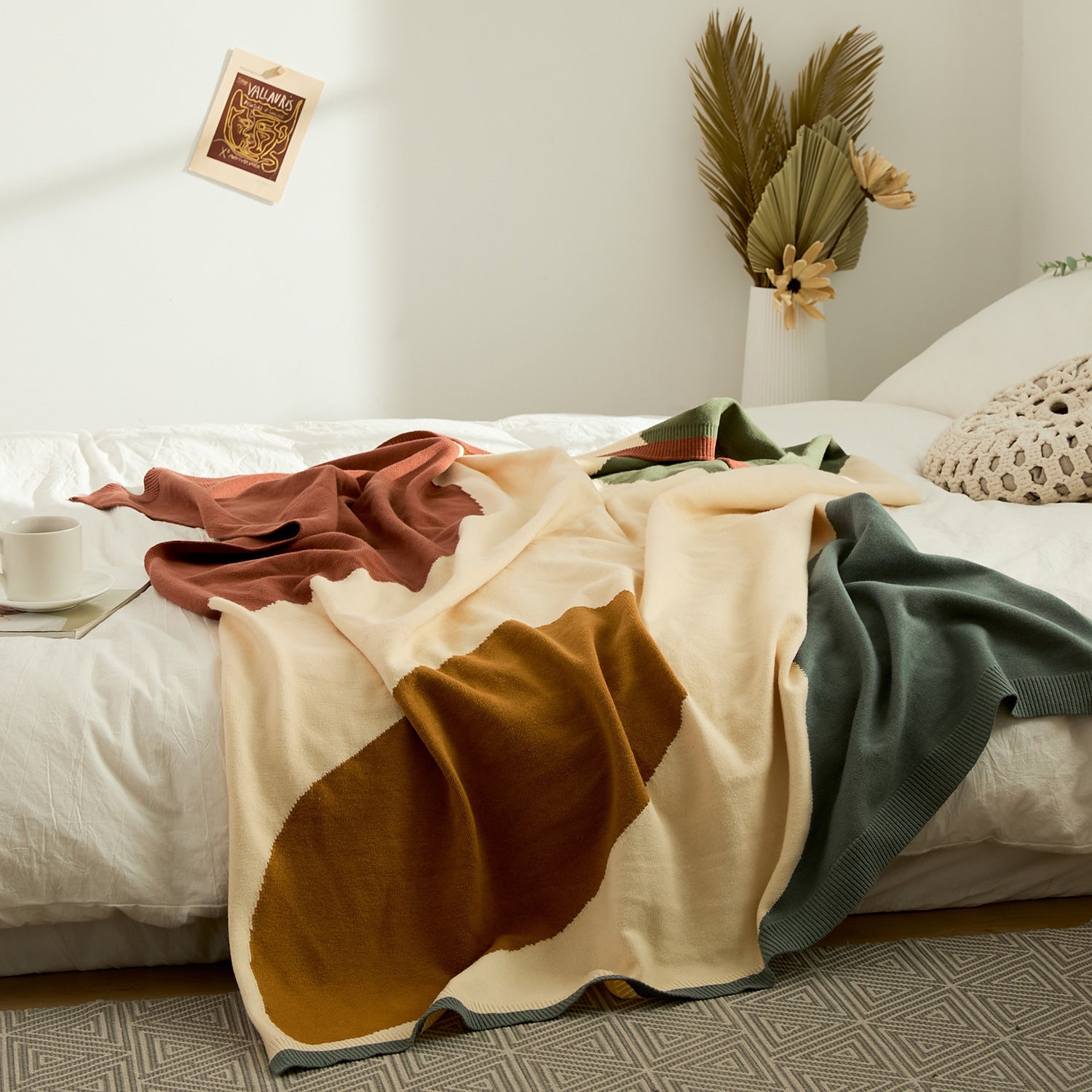 Couverture chaude Couverture de lit simple Couverture tricotée Couverture de couette
