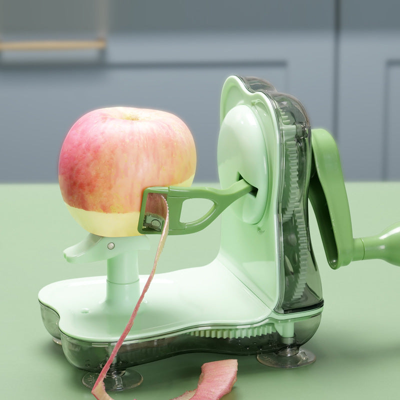 Éplucheur de fruits, découpeur de fruits deux-en-un à secouer à la main, gadgets de cuisine