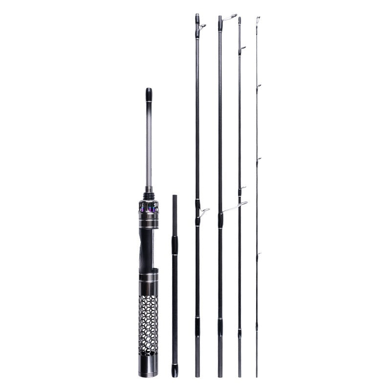 Ultra-short Portable Gun Straight Dual-purpose Lure Rod O-ring Ejection Teasing Fishing Rod For Mouth Fish