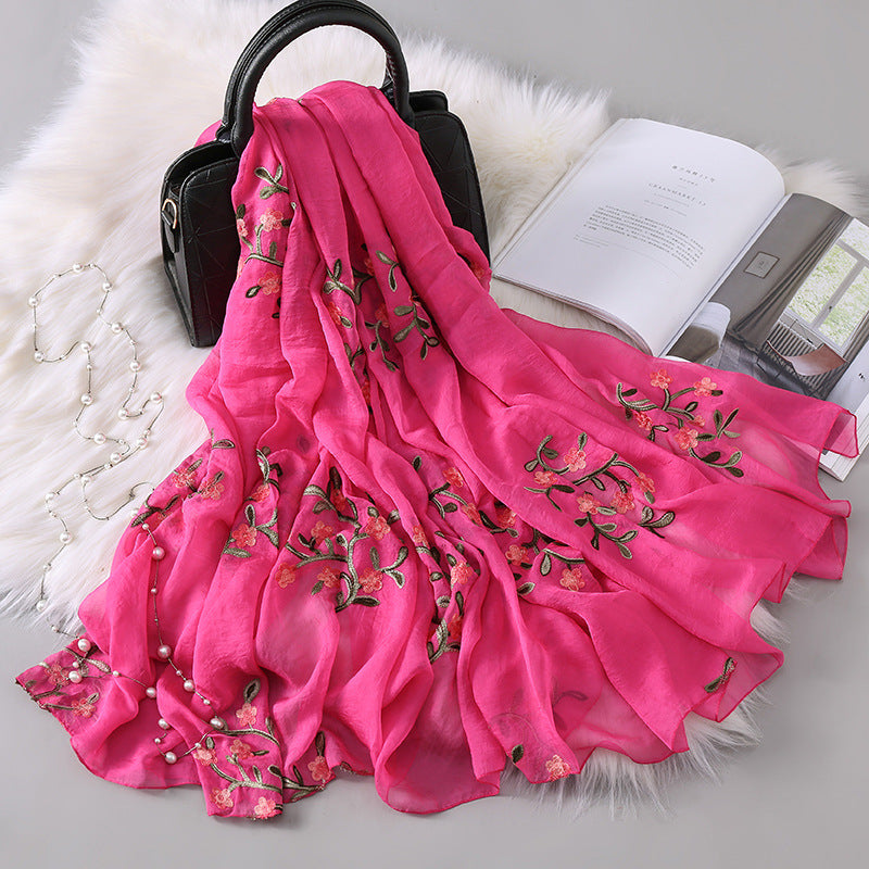 New Autumn And Winter Women's Long Embroidered Scarf