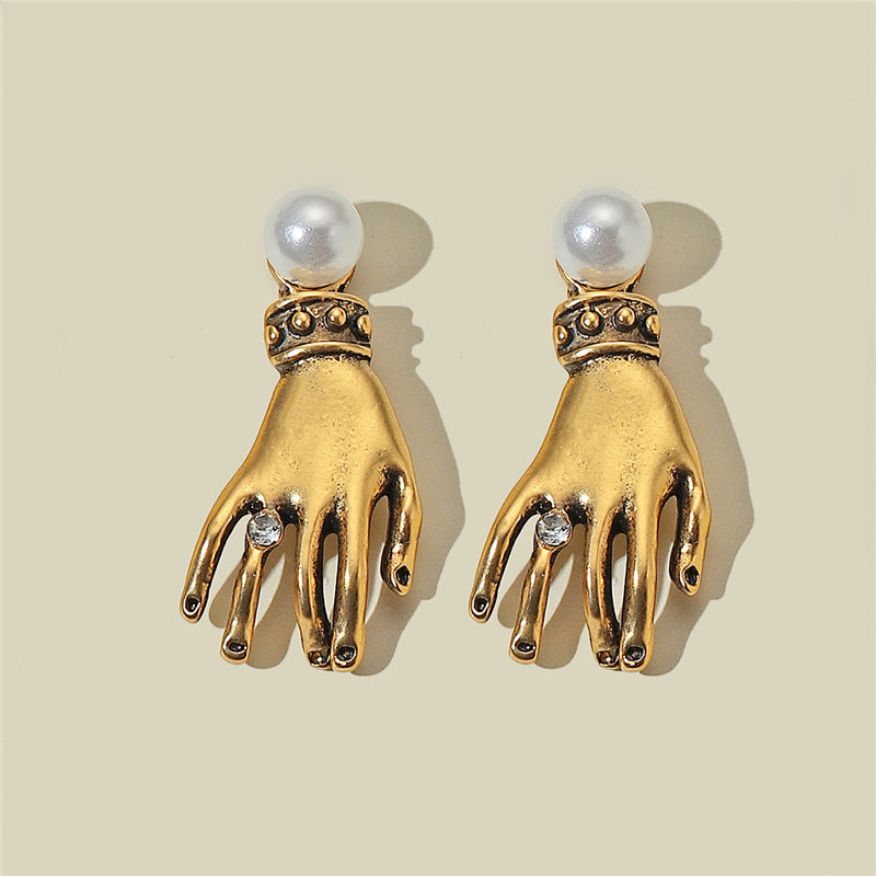 Niche Design Style Exquisite Diamond-studded Punk Stud Earrings