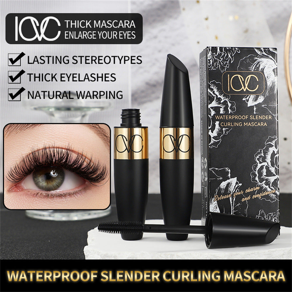 Mascara noir waterproof recourbant et épaississant