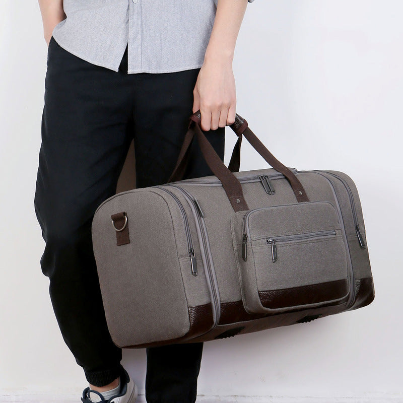 Sac de voyage grande capacité en toile Sac de cabine pour hommes Sac de sport coréen Sac de gym