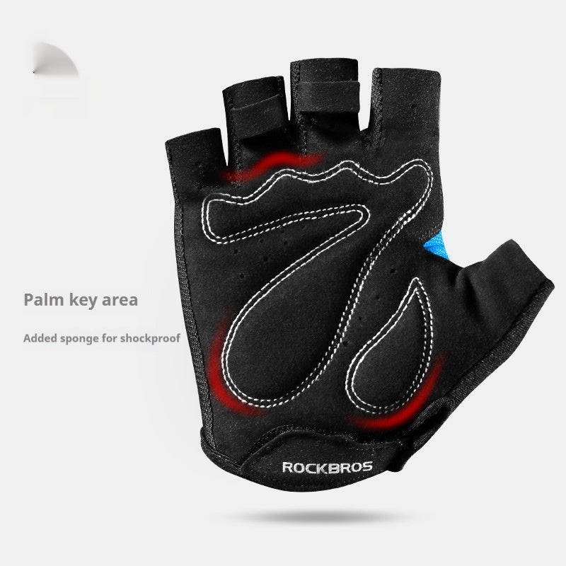 Gants de Cyclisme Mi-doigts Homme Femme Antidérapants Respirants