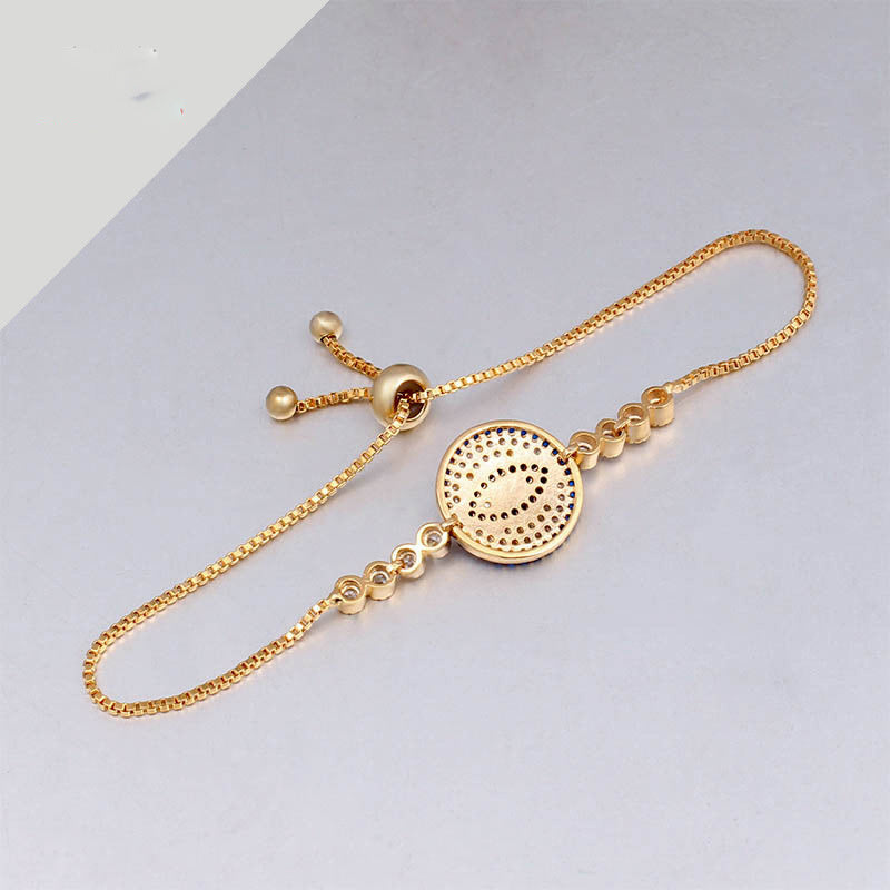 Fashion Eye Shape Zircon Enamel Bracelet