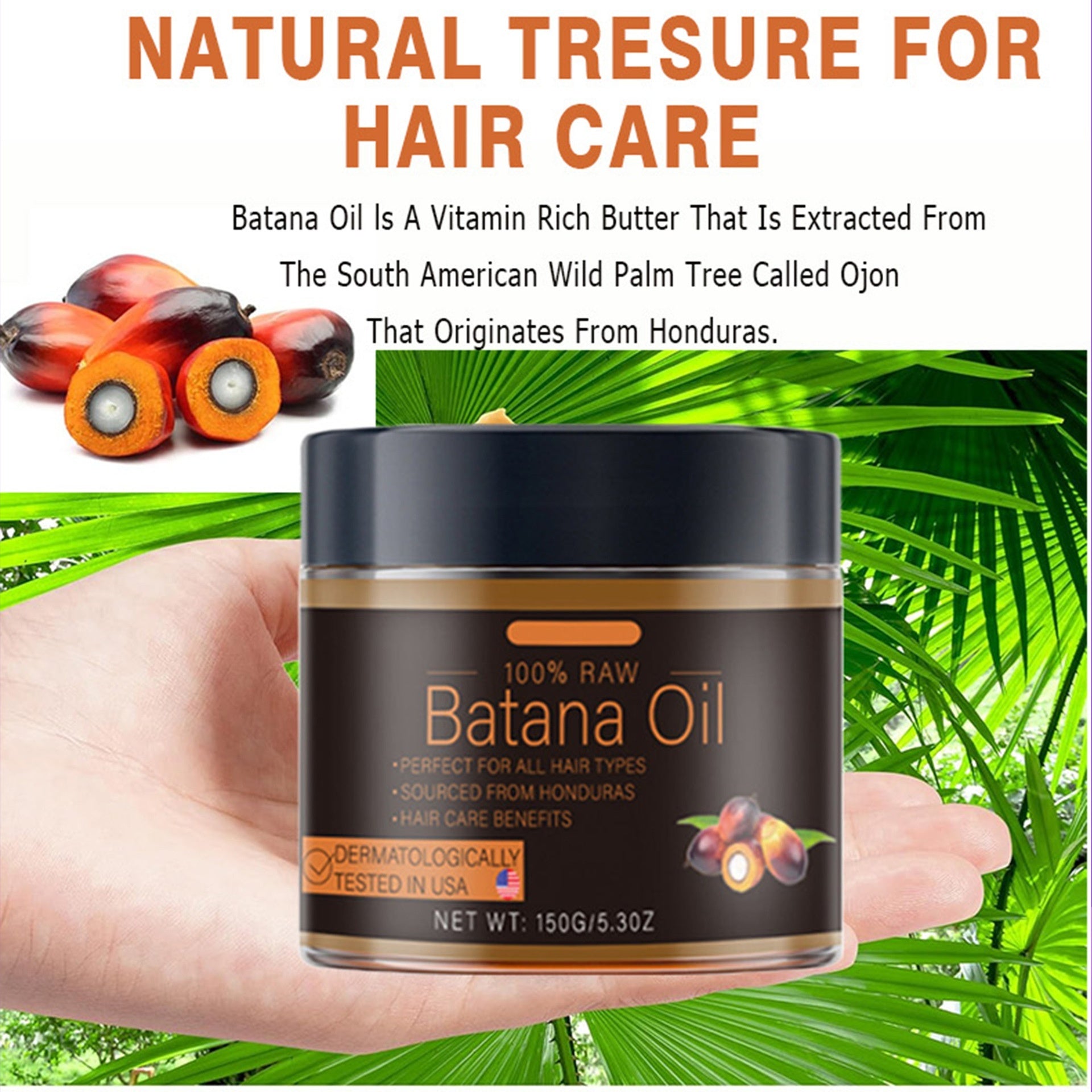 Batana Oil Hair Mask Smooth Moisturizing Nourishing
