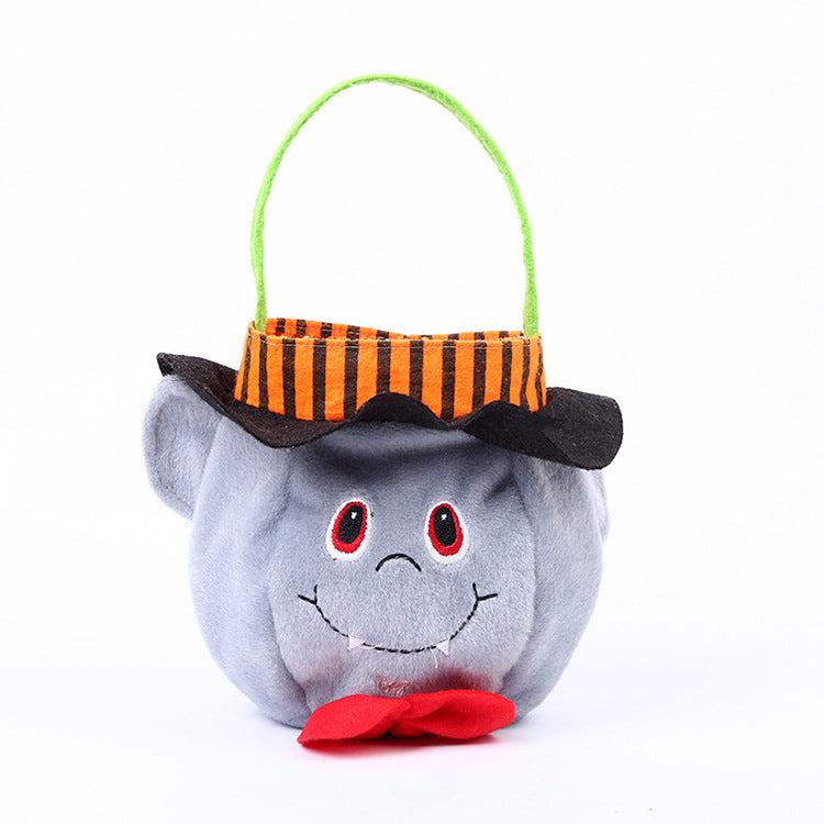 Sac à bonbons d'Halloween mignon Sac à main portable motif citrouille d'Halloween Accessoires de cosplay Panier cadeau Cadeaux pour enfants