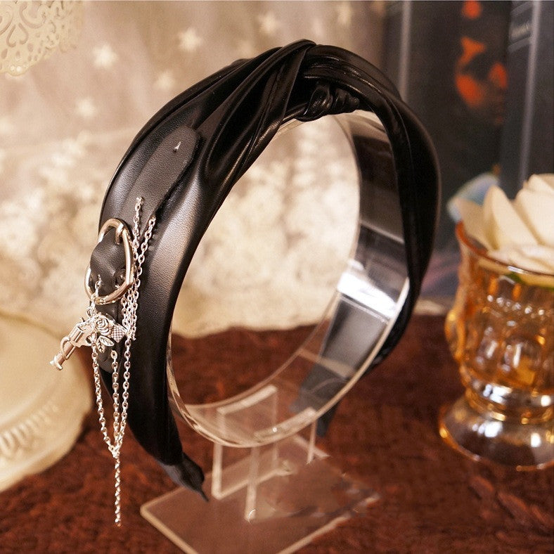 Handmade Headdress Punk Style Bow Love Black Sweet Hairpin