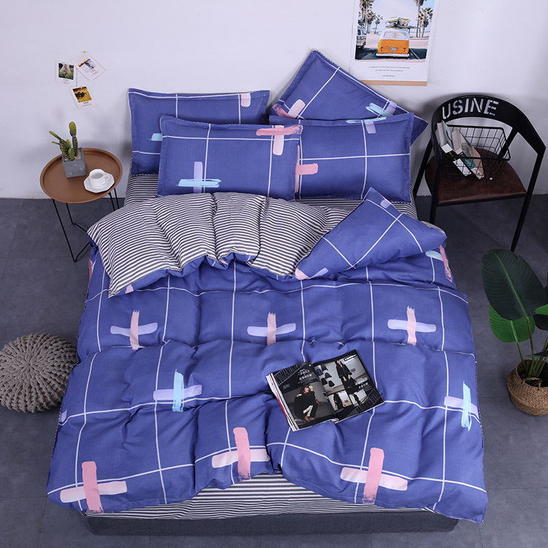 Aloe Vera Cotton Four-piece Summer New Student Dormitory Bedding