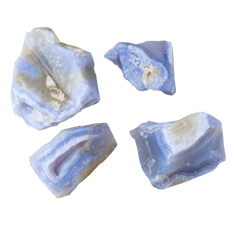 Natural Crystal Blue Agate Rough Stone