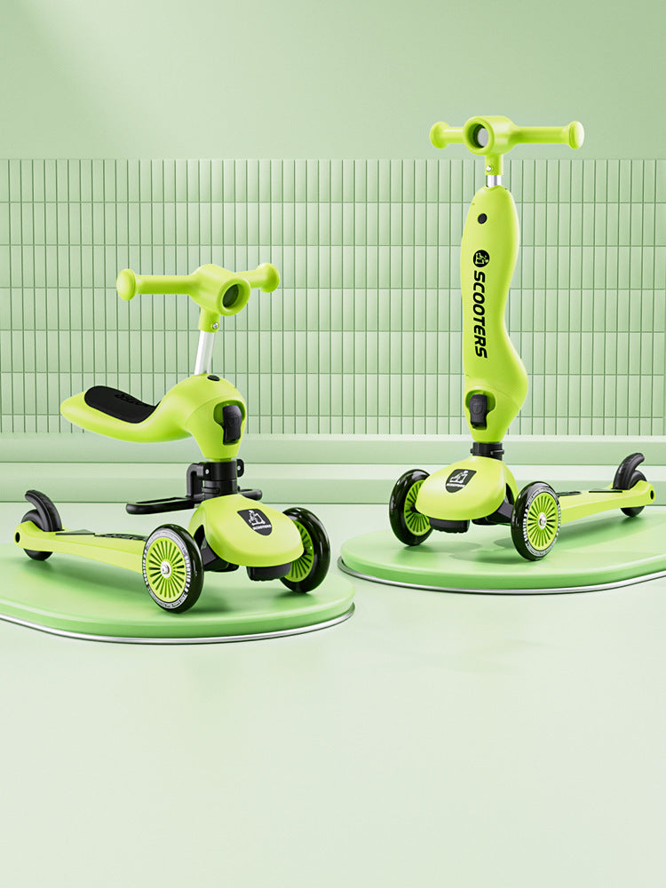 Trottinette bébé avec siège - Pousse ou glisse
