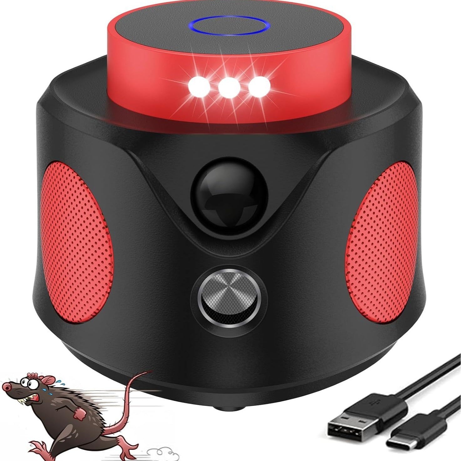 Indoor 360 Degrees Ultrasonic Mouse Expeller Multi-functional Insect Killer
