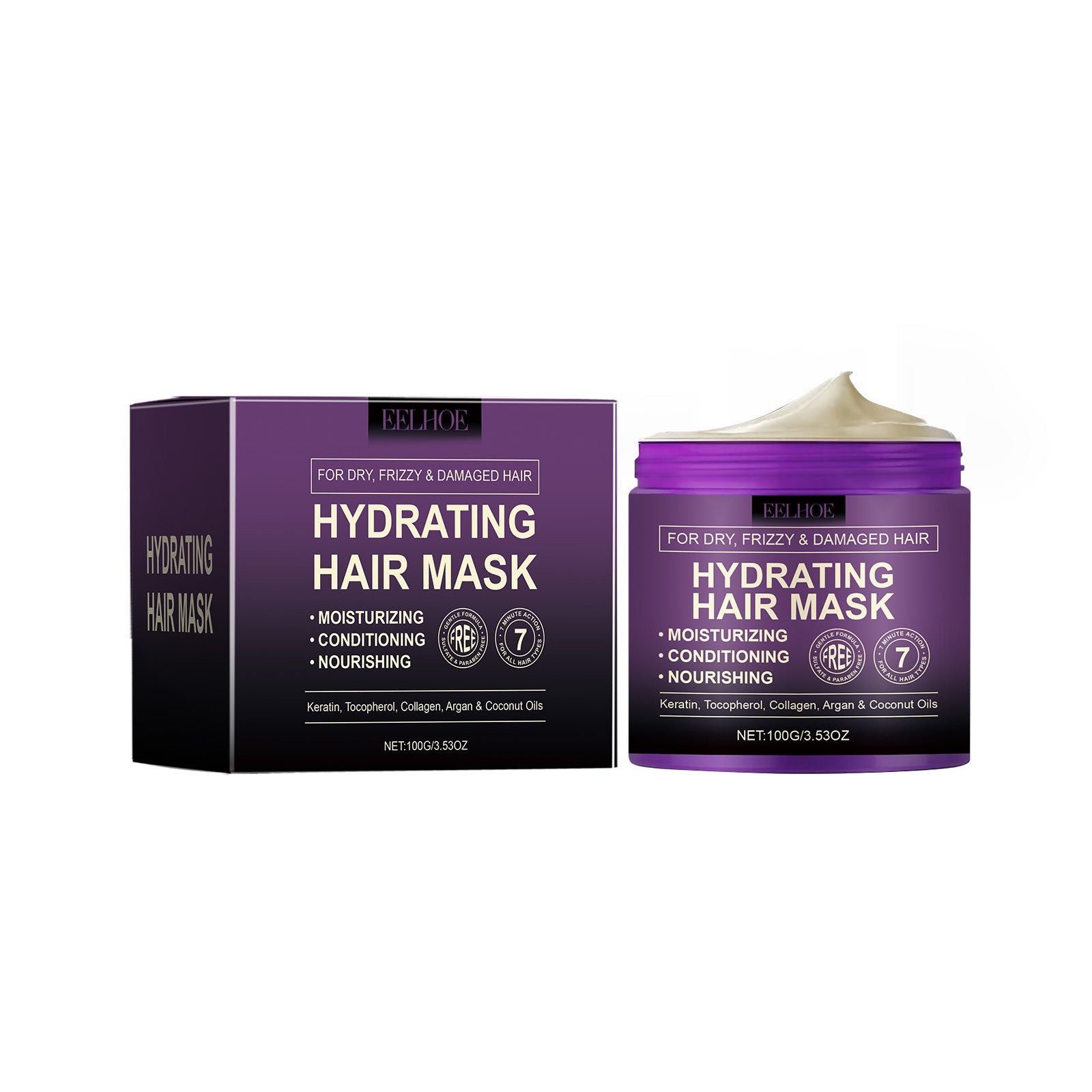 Masque capillaire au collagène nourrissant hydratant réparateur