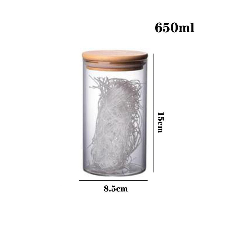 Boîtes à thé en verre à haute teneur en borosilicate, boîtes de rangement scellées, boîtes à thé transparentes, boîtes à céréales complètes, boîtes à bonbons