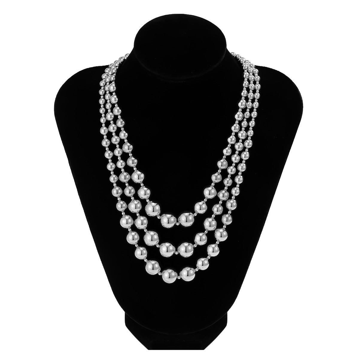 Punk Exaggerated Big Round Bead Necklace For Women