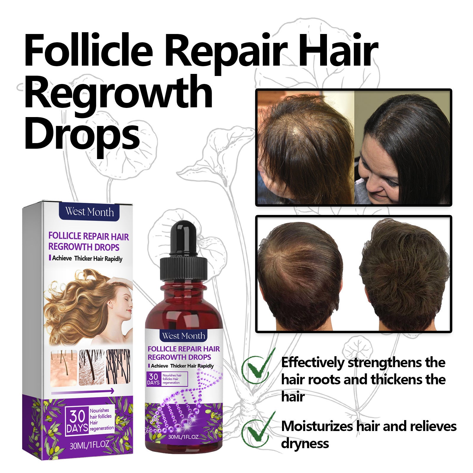Sérums fixateurs anti-chute pour cheveux épais et forts