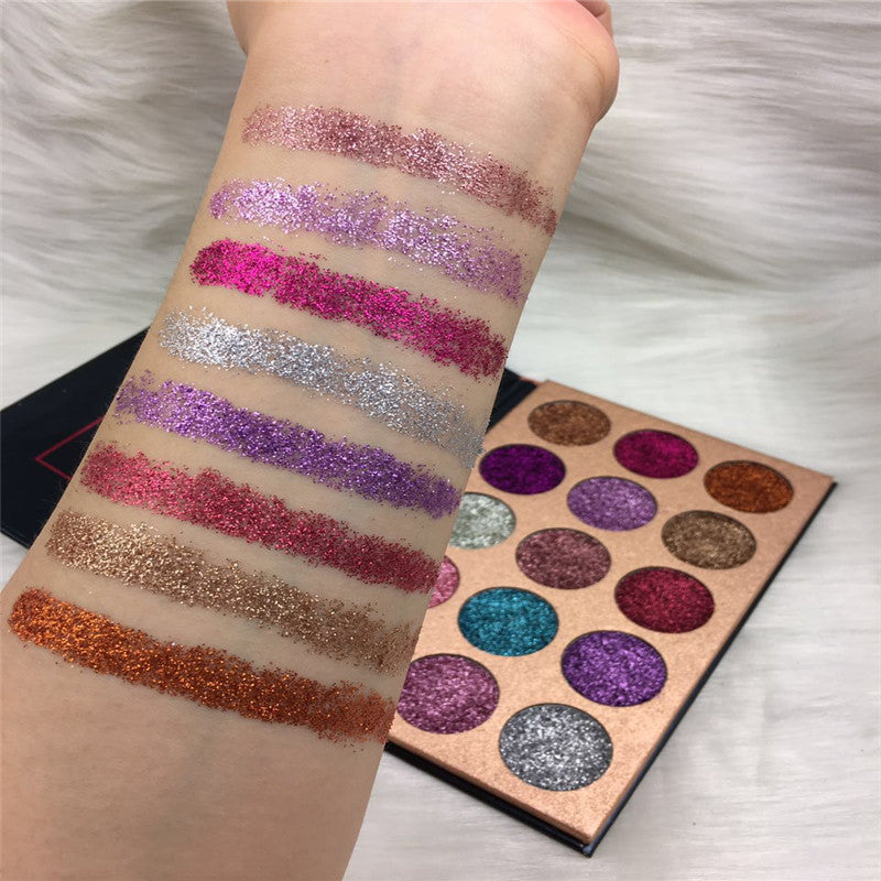 Fards à paupières pailletés Beauty Glazed 15 couleurs
