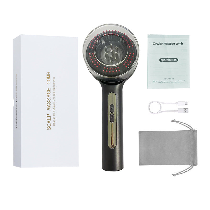 Peigne de massage électrique du cuir chevelu, peigne de massage du cuir chevelu à lumière rouge, appareil de croissance capillaire anti-densité