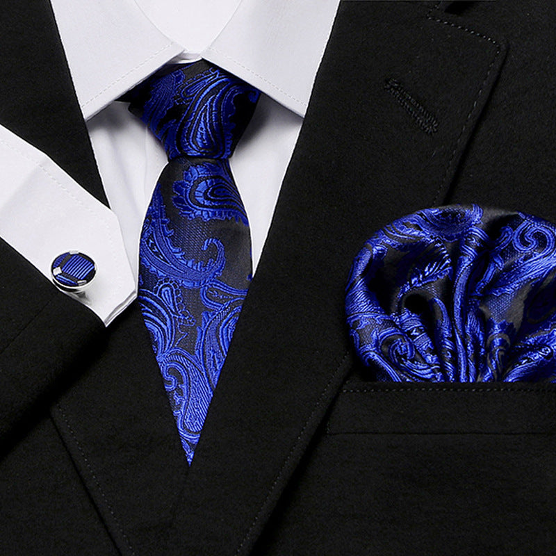 Costume trois pièces cravate homme de la nouvelle série cravate fleur de cachemire