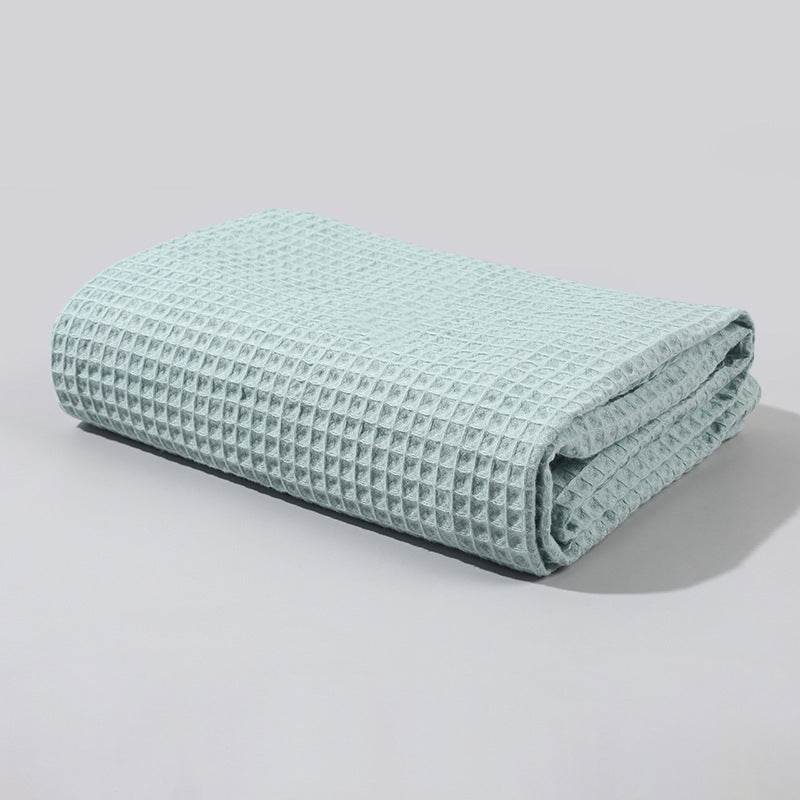 Waffle Baby Blanket Pure Cotton Solid Color Bath Towel