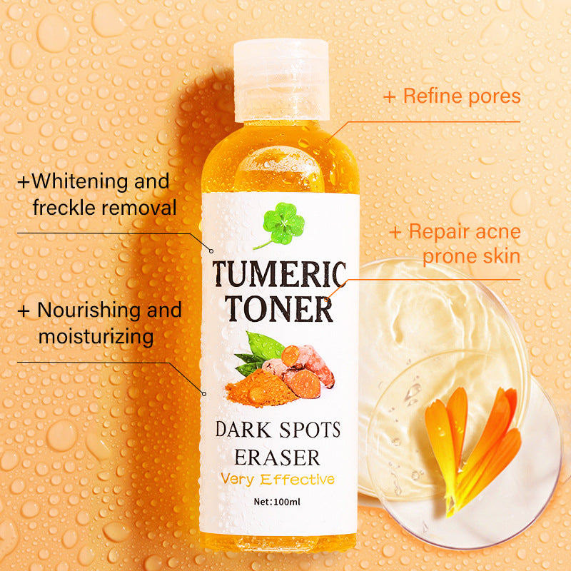 Lotion adoucissante pour la peau, tonique au curcuma noir anti-taches