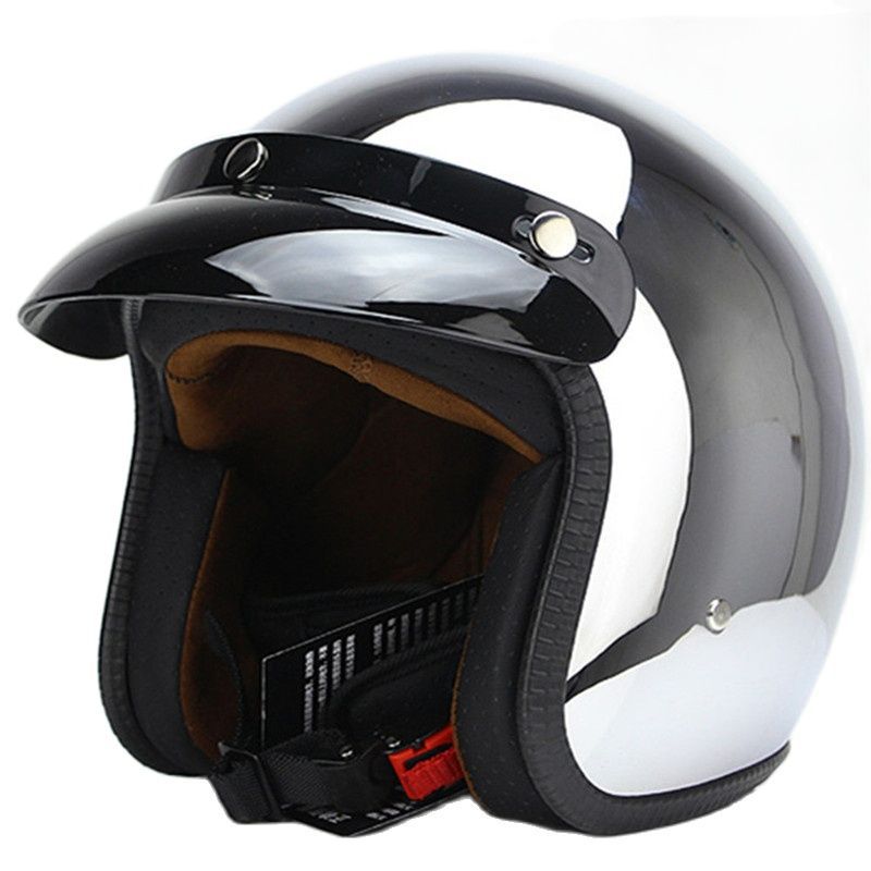Retro Battery Electric Vehicle Helmet Mirror Reflective