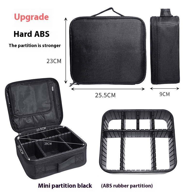 Mini Travel Storage Partition Cosmetic Bag Multi-function Portable Cosmetic Bag