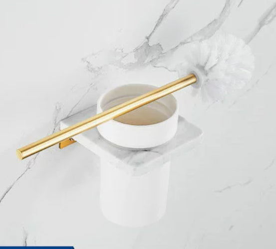 Porte-serviettes de bain en aluminium spatial, étagère de rangement de salle de bain, ensemble de 6 pièces