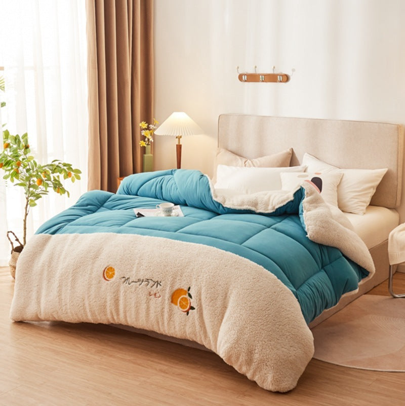 Lamb Velvet Quilt Winter Thickened Warm Core