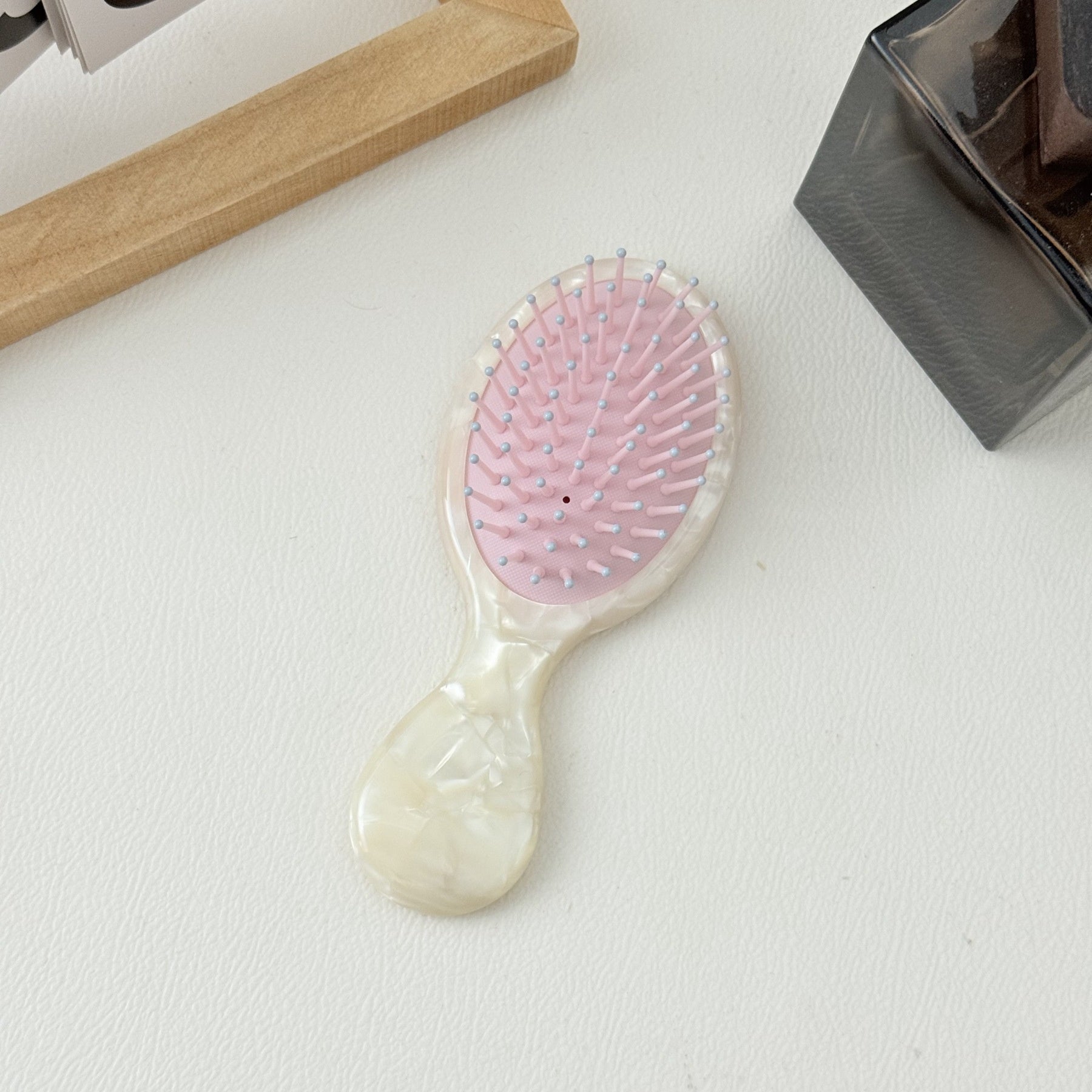 Simple Colorful Acetate Air Cushion Hair Comb With Personalized Name
