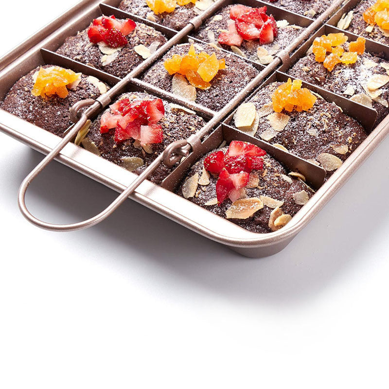 Bandeja para hornear brownies transfronteriza Molde rectangular para pasteles