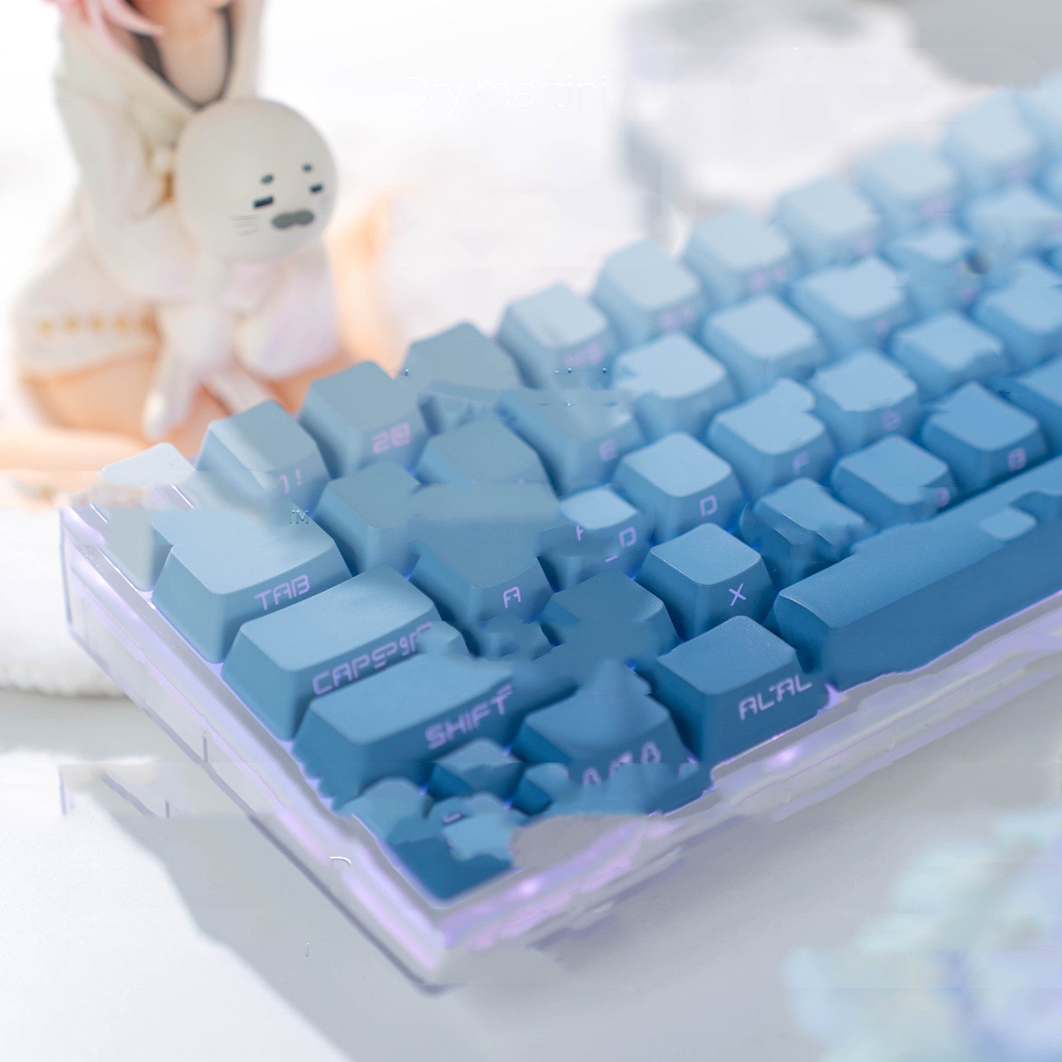 Transparent Tri-mode Kit RGB Silent Mechanical Keyboard
