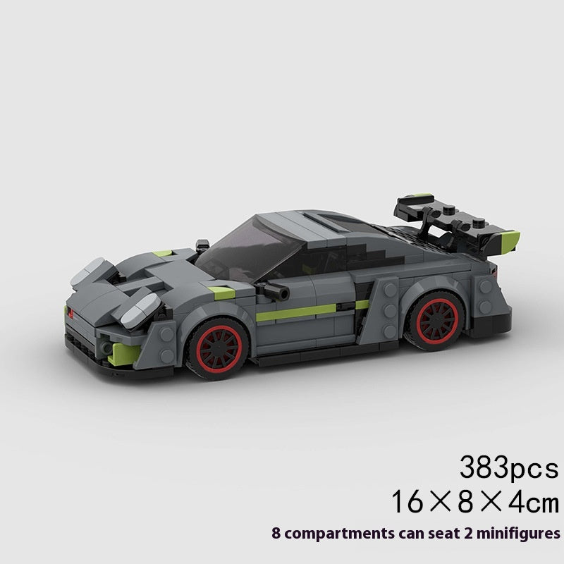 Small Particle Moc City Vehicle Racing Model Children Building Blocks Toys