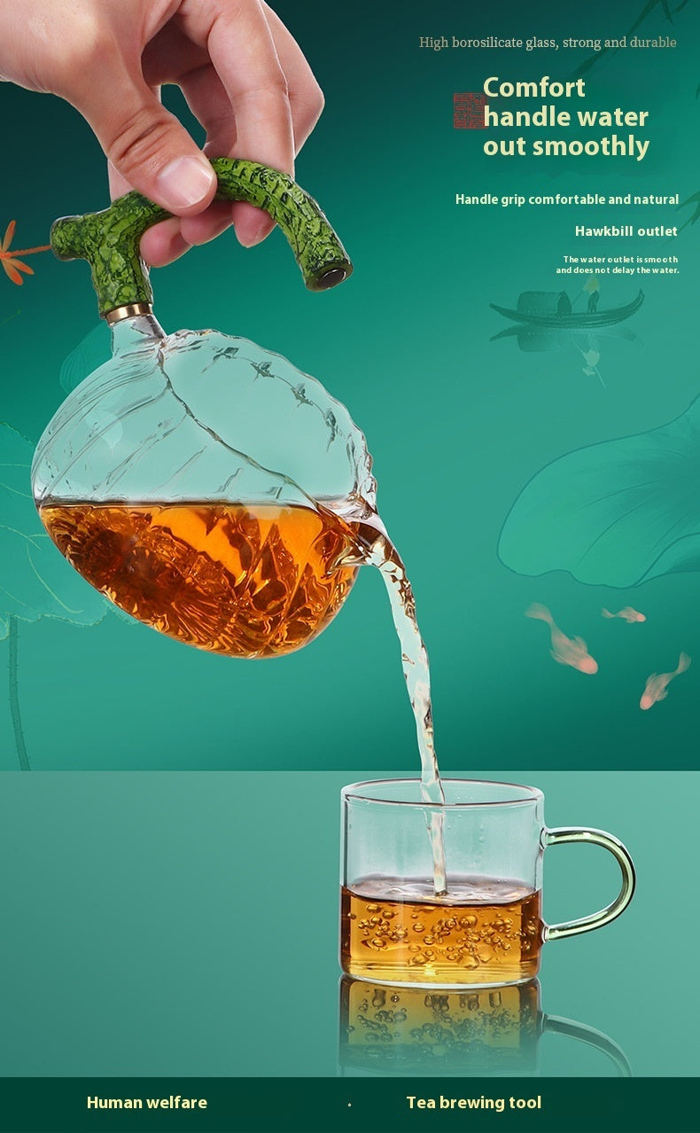 Lotus Pond Moonlight Glass Kung Fu Tea Set Teapot