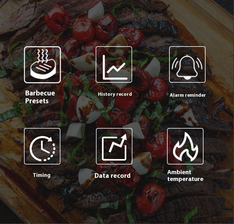 Smart Wireless Barbecue Thermometer Mobile Phone APP Remote