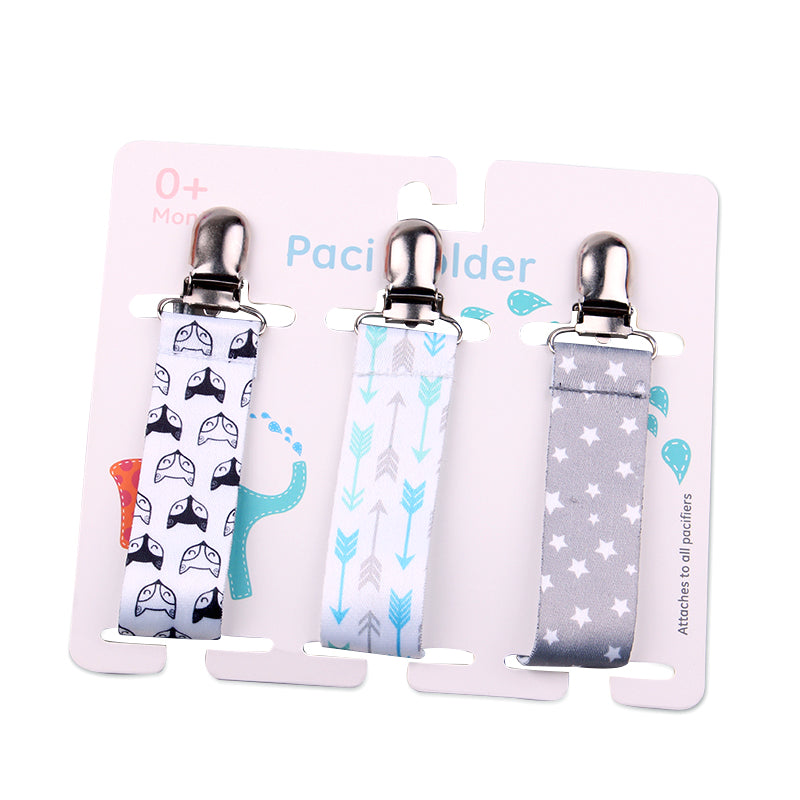 Cartoon Pattern Combination Three Packs Of Baby Pacifier Teether To Prevent Falling