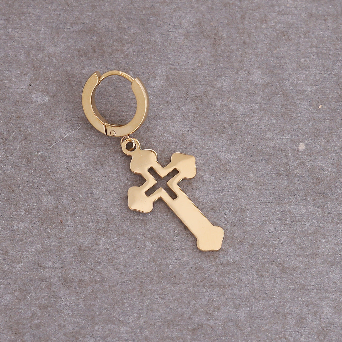 Titanium Steel Cross Earrings Sex Punk
