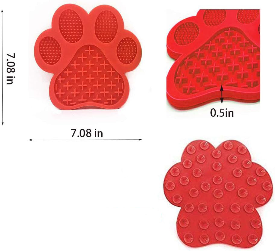 Tapis à lécher pour chien pour l'anxiété, distributeur lent de beurre de cacahuète, gamelles pour chien, tapis à lécher pour chien avec forte aspiration murale pour le bain, le toilettage et le dressage des animaux de compagnie