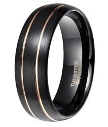 Classic Line Series Wide Surface 8mm Men's Tungsten Ring