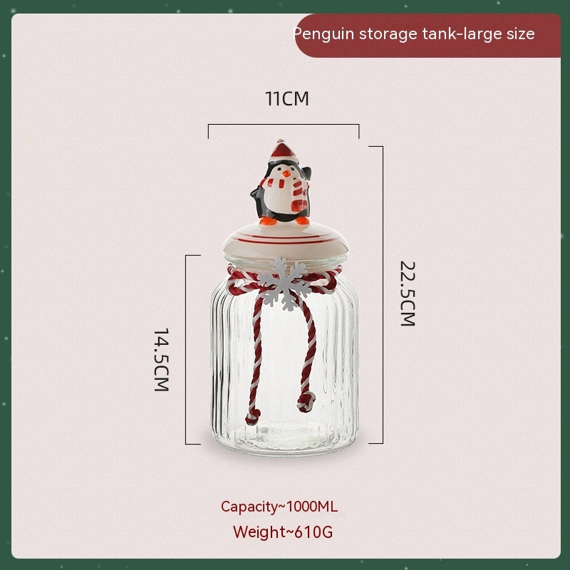 Candy Sealed Jar Snack Storage Box Storage Jar Biscuit Nut Glass Bottle